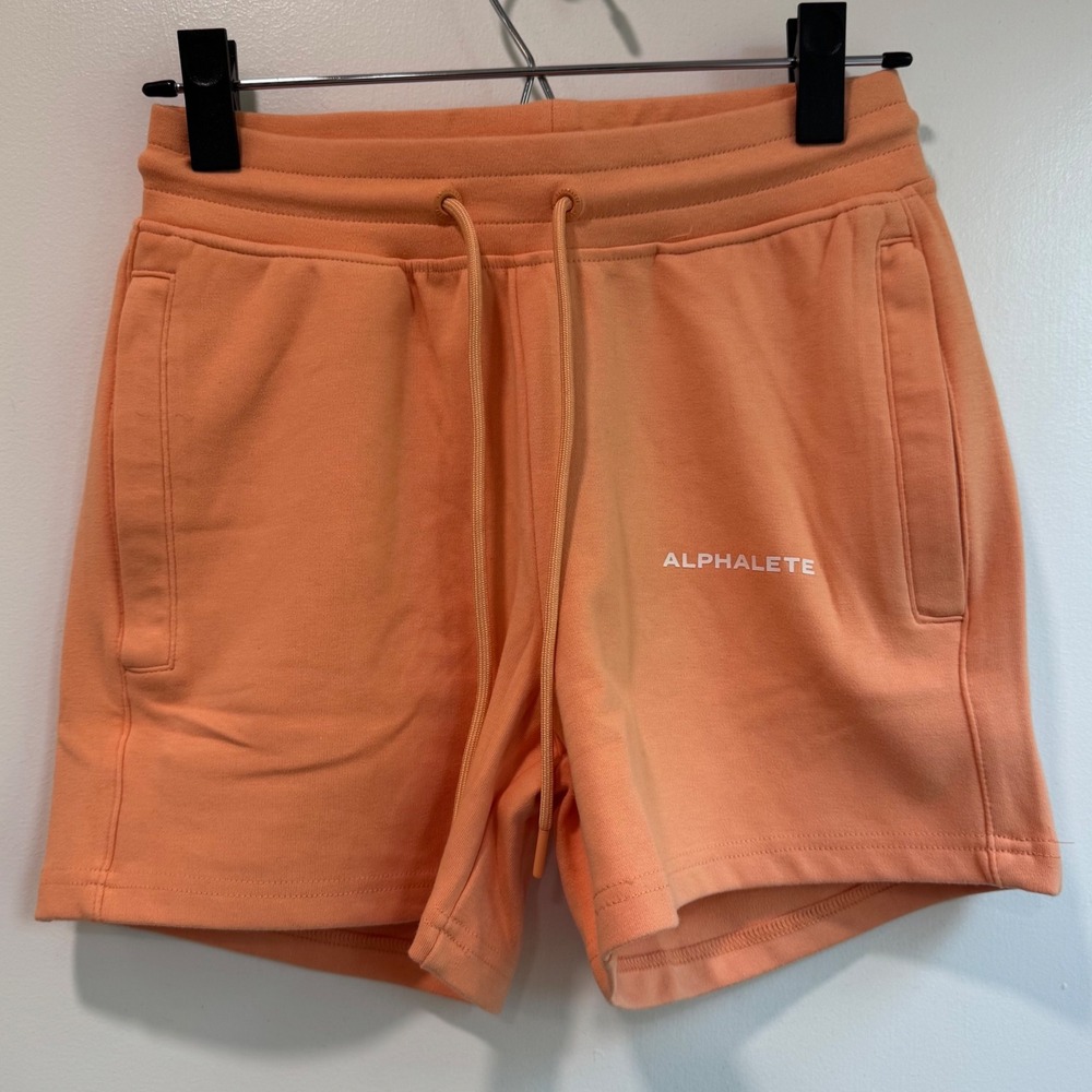 Alphalete Shorts Athletic Training Gym Drawstring Pockets Peach‎ Size S